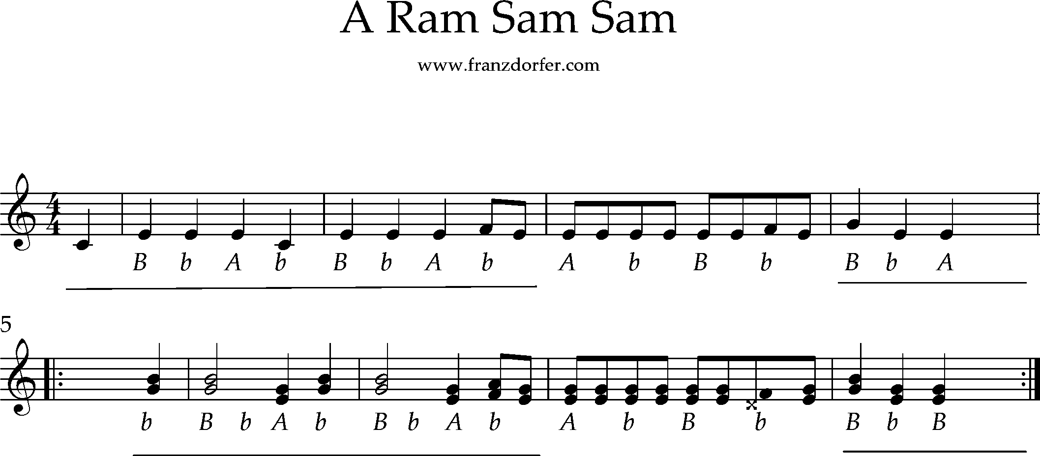 griffschrift, A Ram sam Sam